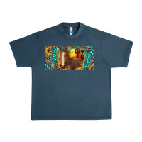 Midnight Navy horse and desert with sunflowers gemstone Urban Heavy Tee - RanaPortraitStore