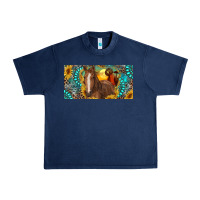 Navy horse and desert with sunflowers gemstone Urban Heavy Tee - RanaPortraitStore