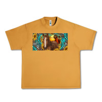 Peanut Butter horse and desert with sunflowers gemstone Urban Heavy Tee - RanaPortraitStore