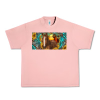 Salmon horse and desert with sunflowers gemstone Urban Heavy Tee - RanaPortraitStore