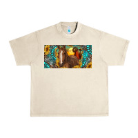 Sandshell horse and desert with sunflowers gemstone Urban Heavy Tee - RanaPortraitStore