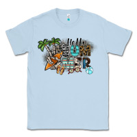 Dusty Blue hello summer Classic Tee - SublimationCraftShop