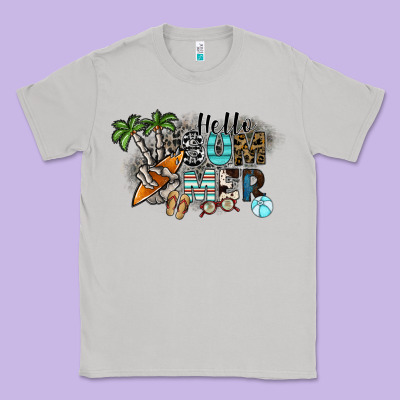 Hello Summer Classic Tee Designed By Sublimationcraftshop