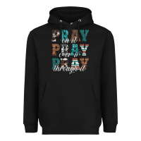 Black pray on it pray over it pray through it Heavyweight Hoodie - Artiststas