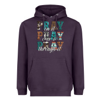 Plum pray on it pray over it pray through it Heavyweight Hoodie - Artiststas