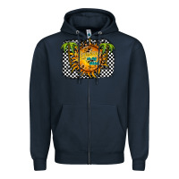 Navy sunshine on my mind Zipper Hoodie - RacoonDesign