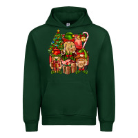 Forest Green Christmas Elf Truck Urban Hoodie - BundleAndBundleShop