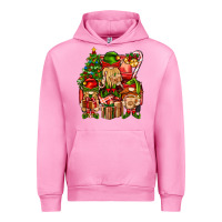 Fuchsia Pink Christmas Elf Truck Urban Hoodie - BundleAndBundleShop