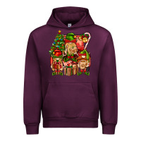 Mauve Wine Christmas Elf Truck Urban Hoodie - BundleAndBundleShop
