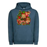 Pigment Midnight Navy Christmas Elf Truck Urban Hoodie - BundleAndBundleShop
