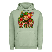Pigment Oil Green Christmas Elf Truck Urban Hoodie - BundleAndBundleShop