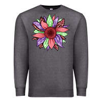 Charcoal Heather easter spring sunflower Premium Sweatshirt - Jasminsmagicworld