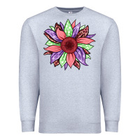 Heather Grey easter spring sunflower Premium Sweatshirt - Jasminsmagicworld