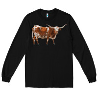Black longhorn Long Sleeve Tee - RanaPortraitStore