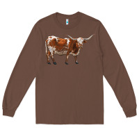 Chestnut longhorn Long Sleeve Tee - RanaPortraitStore