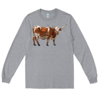 Heather Grey longhorn Long Sleeve Tee - RanaPortraitStore