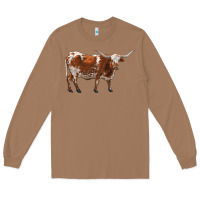 Toasted Coconut longhorn Long Sleeve Tee - RanaPortraitStore