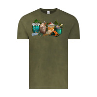 Vintage Olive camping coffee cups Vintage Tee - texasbilliewilder