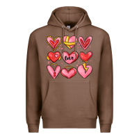 Chestnut sketch hearts Premium Hoodie - MaliasSmallBusiness