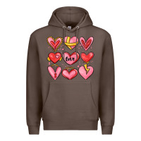 Coffee sketch hearts Premium Hoodie - MaliasSmallBusiness