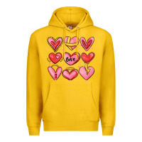 Lemon sketch hearts Premium Hoodie - MaliasSmallBusiness