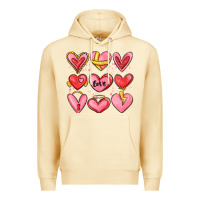 Pina Colada sketch hearts Premium Hoodie - MaliasSmallBusiness