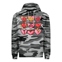 Slate Camo sketch hearts Premium Hoodie - MaliasSmallBusiness