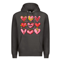 Smoke sketch hearts Premium Hoodie - MaliasSmallBusiness