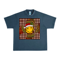 Midnight Navy Christmas smiley face Urban Heavy Tee - BarkalooDesign