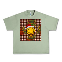 Oil Green Christmas smiley face Urban Heavy Tee - BarkalooDesign
