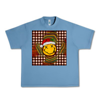 Pebble Blue Christmas smiley face Urban Heavy Tee - BarkalooDesign