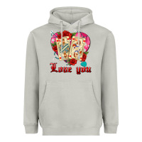 Moon Dust love you playing cards roses and pearls Heavyweight Hoodie - AdoDesignShop