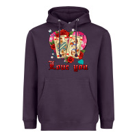 Plum love you playing cards roses and pearls Heavyweight Hoodie - AdoDesignShop