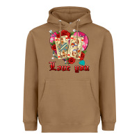Toasted Coconut love you playing cards roses and pearls Heavyweight Hoodie - AdoDesignShop