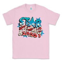 Bubblegum Pink Star spangled and sassy 4th of july Classic Tee - CowGirlArtShop