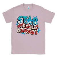 Lilac Star spangled and sassy 4th of july Classic Tee - CowGirlArtShop