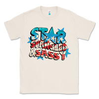 Natural Star spangled and sassy 4th of july Classic Tee - CowGirlArtShop
