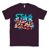 Plum Star spangled and sassy 4th of july Classic Tee - CowGirlArtShop