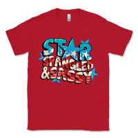 Red Star spangled and sassy 4th of july Classic Tee - CowGirlArtShop