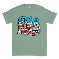 Sage Star spangled and sassy 4th of july Classic Tee - CowGirlArtShop