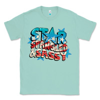 Seafoam Star spangled and sassy 4th of july Classic Tee - CowGirlArtShop