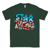 Sports Green Star spangled and sassy 4th of july Classic Tee - CowGirlArtShop