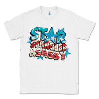 White Star spangled and sassy 4th of july Classic Tee - CowGirlArtShop