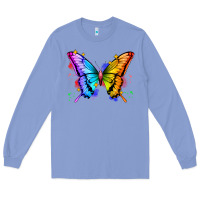 Colony Blue rainbow butterfly Long Sleeve Tee - Zillion Design Studio