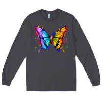 Smoke rainbow butterfly Long Sleeve Tee - Zillion Design Studio
