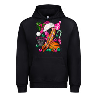 Black Pink Christmas Breast Cancer Ribbon Basketball Urban Hoodie - BundleAndBundleShop