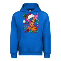 Cobalt Pink Christmas Breast Cancer Ribbon Basketball Urban Hoodie - BundleAndBundleShop