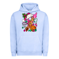 Pigment Grape Ice Pink Christmas Breast Cancer Ribbon Basketball Urban Hoodie - BundleAndBundleShop
