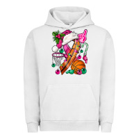 Pigment Lunar Rock Pink Christmas Breast Cancer Ribbon Basketball Urban Hoodie - BundleAndBundleShop