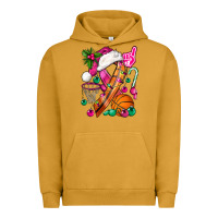 Pigment Peanut Butter Pink Christmas Breast Cancer Ribbon Basketball Urban Hoodie - BundleAndBundleShop